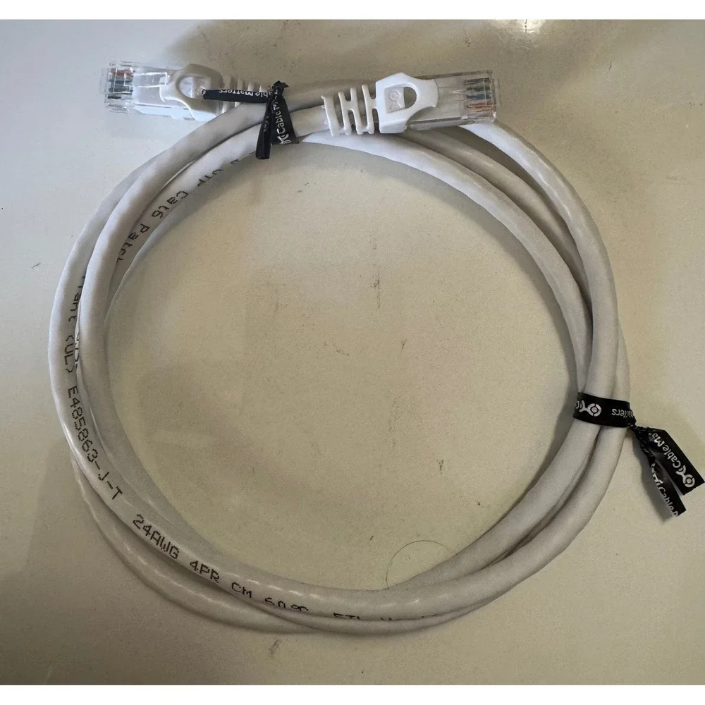 Cable Matters Cat6 Ethernet Patch Cable White 24AWG UTP RJ45 Snagless Network